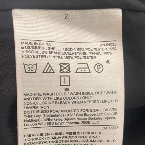 Banana Republic Black Sleeveless Lined Tweed Side Dress Zip Back Sz 2 - Picture 9 of 9